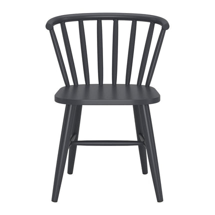 Black Aluminum Slat Back Dining Side Chair