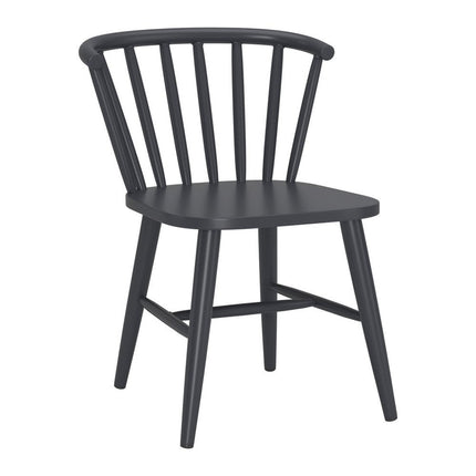 Black Aluminum Slat Back Dining Side Chair