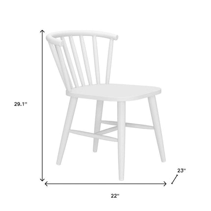 White Aluminum Slat Back Dining Side Chair