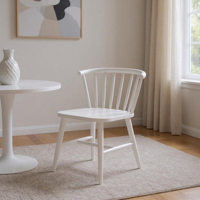 White Aluminum Slat Back Dining Side Chair HomeRoots