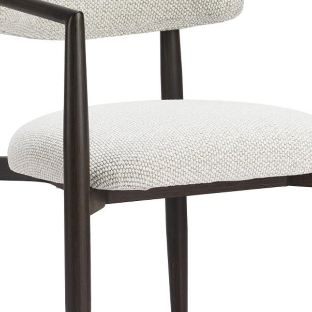 White and Black Open Back Dining Arm Chair HomeRoots