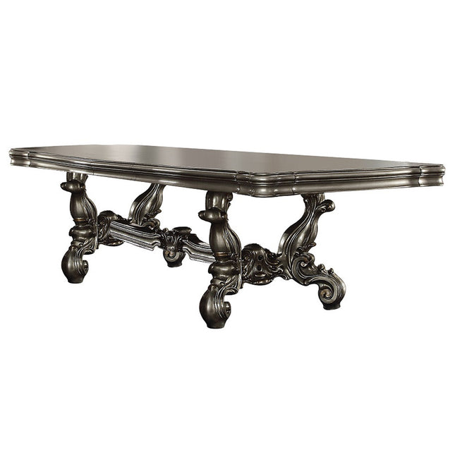 ACME 66820 Versailles Dining Table (120"L), Antique Platinum (1Set/2Ctn)  1