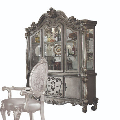 ACME 66824 Versailles Hutch & Buffet, Antique Platinum (1Set/2Ctn) ACME Furniture