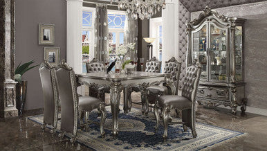 ACME 66835 Versailles Counter Height Table, Antique Platinum ACME Furniture