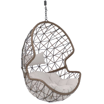 35" Gray Steel Outdoor Egg Chair HomeRoots