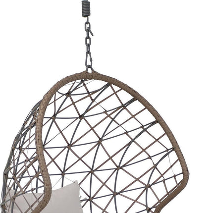 35" Gray Steel Outdoor Egg Chair HomeRoots