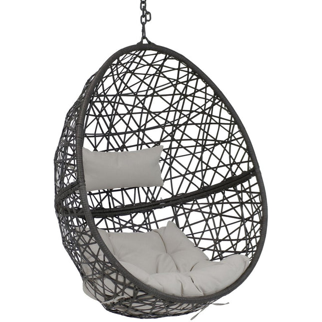 38" Gray Steel Outdoor Egg Chair HomeRoots