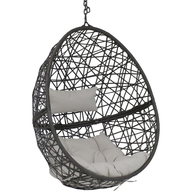 38" Gray Steel Outdoor Egg Chair HomeRoots
