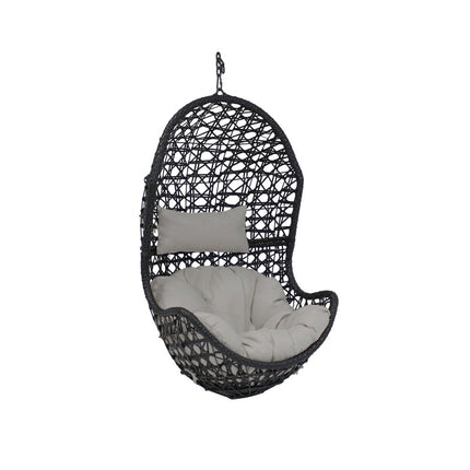 32" Gray Steel Outdoor Egg Chair HomeRoots