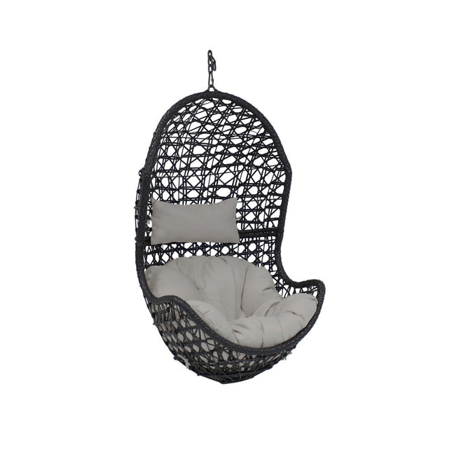 32" Gray Steel Outdoor Egg Chair HomeRoots