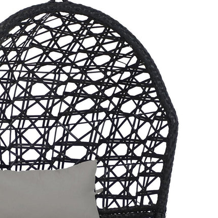 32" Gray Steel Outdoor Egg Chair HomeRoots