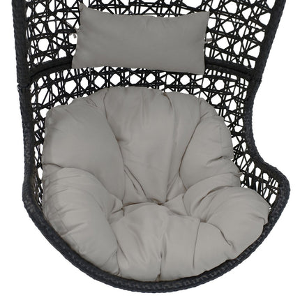 32" Gray Steel Outdoor Egg Chair HomeRoots