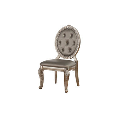 ACME 66922 Northville Side Chair (Set-2), PU & Antique Silver ACME Furniture
