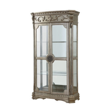 ACME 66924 Northville Curio, Antique Silver ACME Furniture