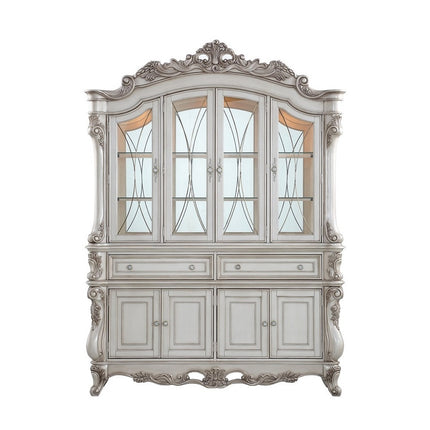 ACME 67444 Gorsedd Hutch & Buffet, Antique White (1Set/2Ctn)