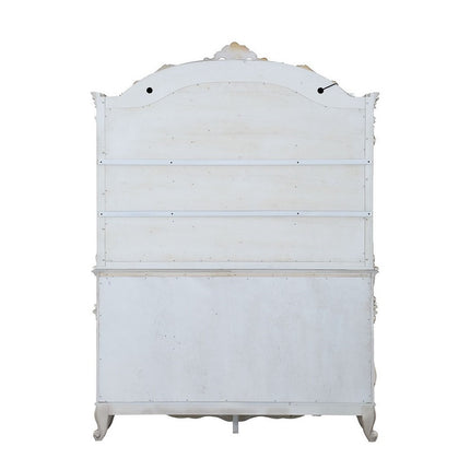 ACME 67444 Gorsedd Hutch & Buffet, Antique White (1Set/2Ctn)