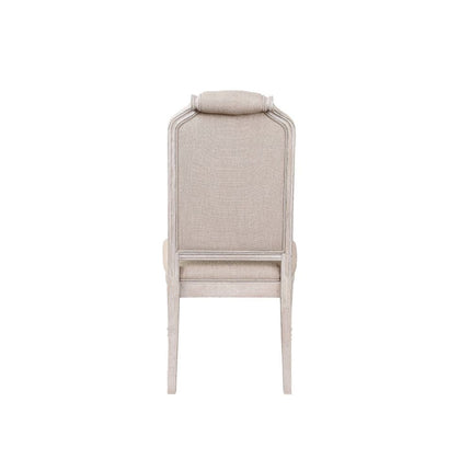 ACME 67532 Wynsor Side Chair (Set-2), Fabric & Antique Champagne
