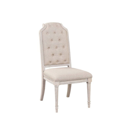 ACME 67532 Wynsor Side Chair (Set-2), Fabric & Antique Champagne