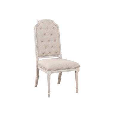 ACME 67532 Wynsor Side Chair (Set-2), Fabric & Antique Champagne ACME Furniture