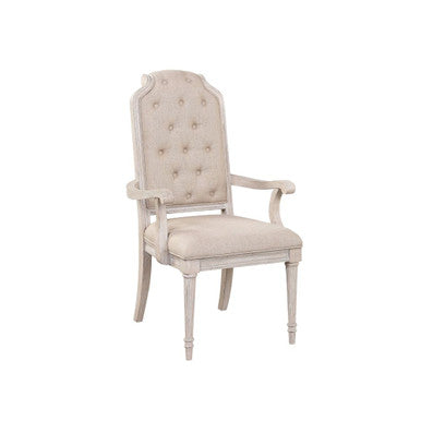 ACME 67533 Wynsor Arm Chair (Set-2), Fabric & Antique Champagne ACME Furniture