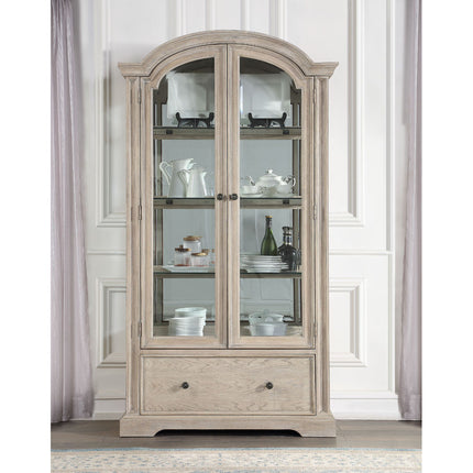 ACME 67535 Wynsor Curio Cabinet, Antique Champagne
