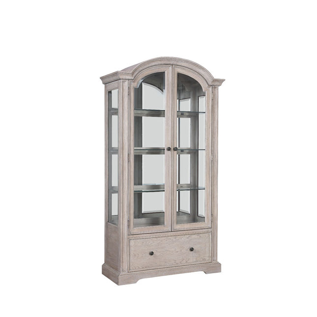 ACME 67535 Wynsor Curio Cabinet, Antique Champagne