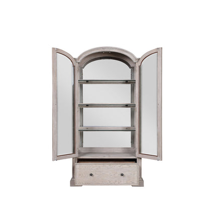 ACME 67535 Wynsor Curio Cabinet, Antique Champagne