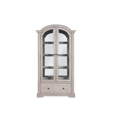 ACME 67535 Wynsor Curio Cabinet, Antique Champagne ACME Furniture
