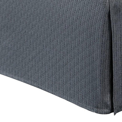 Set of Seven Gray And Ivory Plaid King Ring Stitch Polyester Sham And Comforter HomeRoots