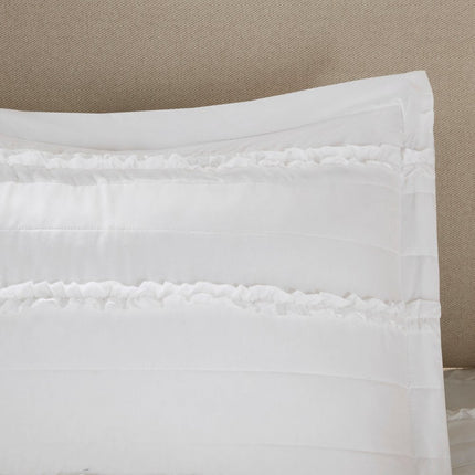 72" X 2") White Polyester Decorative Comforter HomeRoots