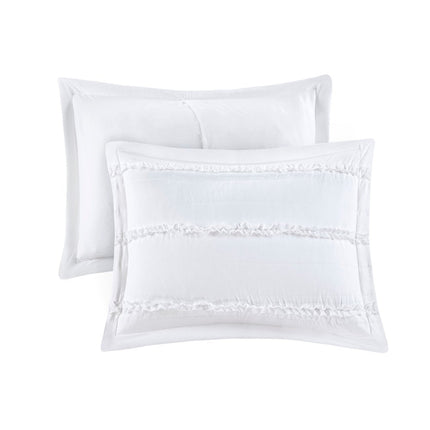 72" X 2") White Polyester Decorative Comforter HomeRoots
