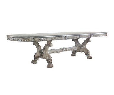 ACME 68170 Dresden Dining Table (136"L), Vintage Bone White ACME Furniture