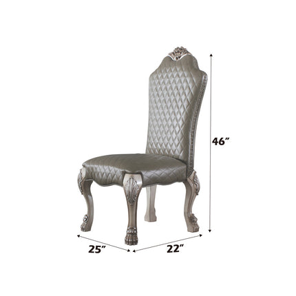 ACME 68172 Dresden Side Chair (Set-2), Vintage Bone White & PU