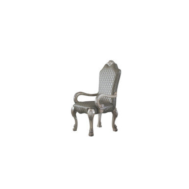 ACME 68173 Dresden Arm Chair (Set-2), Vintage Bone White & PU ACME Furniture