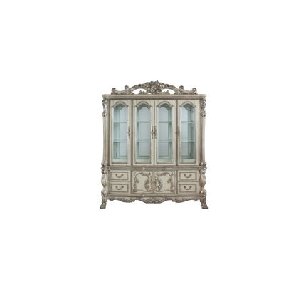 ACME 68177 Dresden Hutch & Buffet, Vintage Bone White
