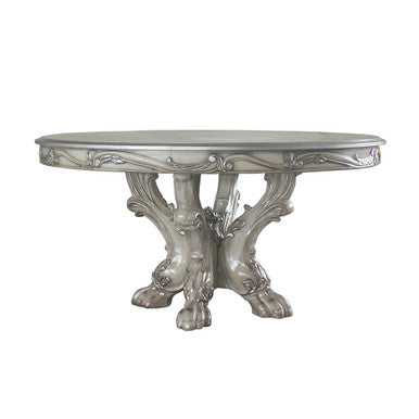 ACME 68180 Dresden Dining Table (Round), Vintage Bone White ACME Furniture