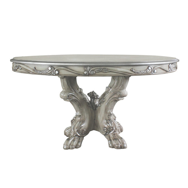 ACME 68180 Dresden Dining Table (Round), Vintage Bone White