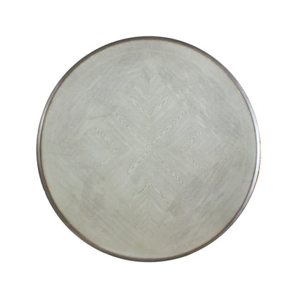ACME 68180 Dresden Dining Table (Round), Vintage Bone White