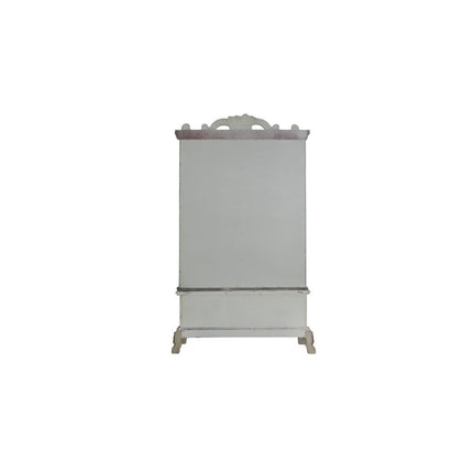 ACME 68182 Dresden Curio Cabinet, Vintage Bone White