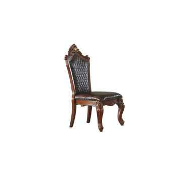 ACME 68222 Picardy Side Chair (Set-2), Cherry Oak & PU ACME Furniture