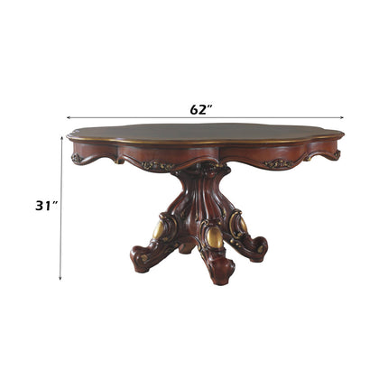 ACME 68225 Picardy Dining Table, Cherry Oak