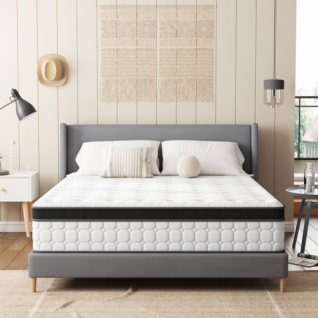 12" Hybrid Pocket Coil Gel Memory Foam Twin Mattress HomeRoots