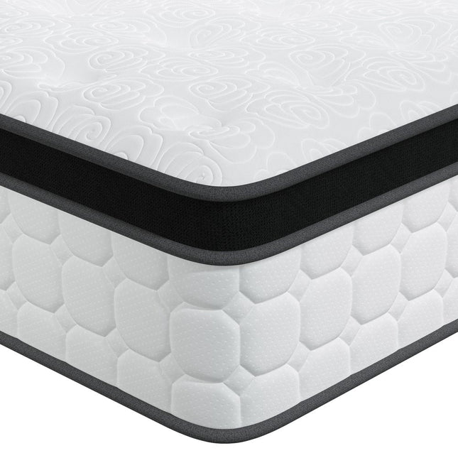 12" Hybrid Pocket Coil Gel Memory Foam Full Double Mattress HomeRoots