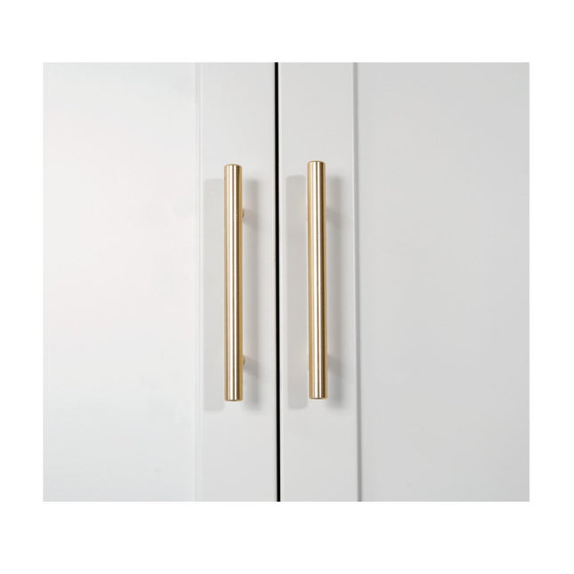71" White Steel Pantry Or Storage Closet With Arched Panel Doors HomeRoots