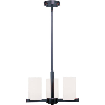 Three Light Dimmable Chandelier With Shades HomeRoots
