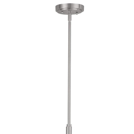 Nickel Five Light Metal Dimmable Chandelier With Shades