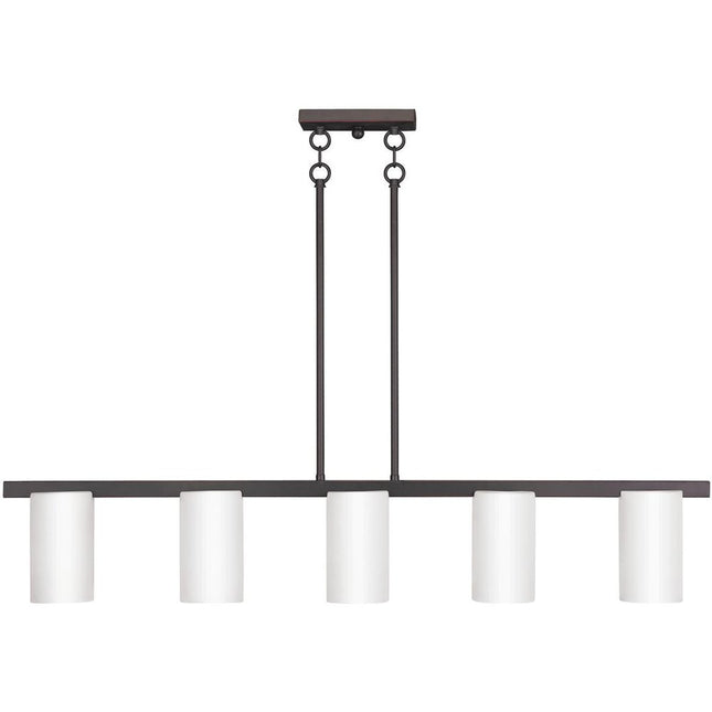 Five Light Dimmable Chandelier With Shades HomeRoots
