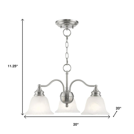 Three Light Dimmable Chandelier With Shades HomeRoots