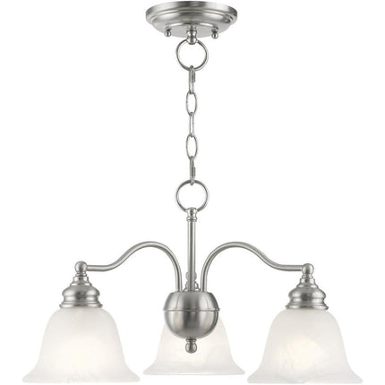 Three Light Dimmable Chandelier With Shades HomeRoots