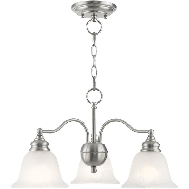 Three Light Dimmable Chandelier With Shades HomeRoots
